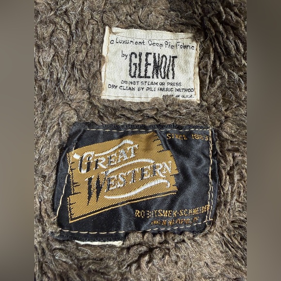 Vintage Glemot Deep Pile Fleece Lined Parka Coat Beige Hooded Size 40 - Picture 5 of 11